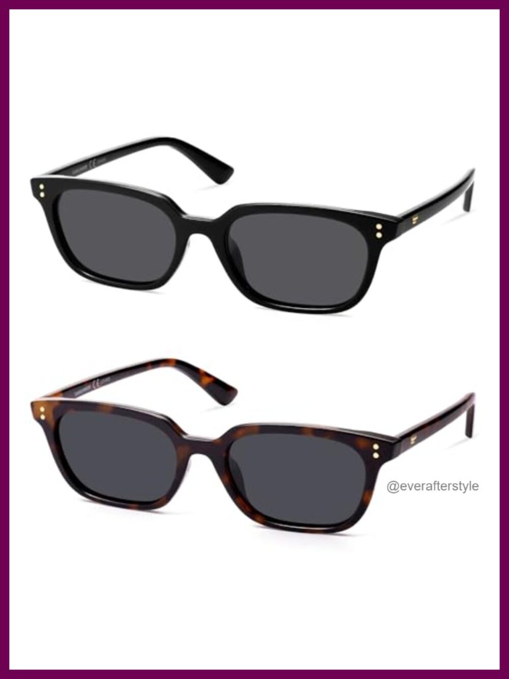 Square Cat Eye Polarized Sunglasses UV400 Full Frame